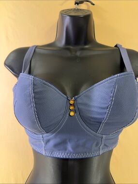 Freya blue ribbon long line underwater bra, 34DD